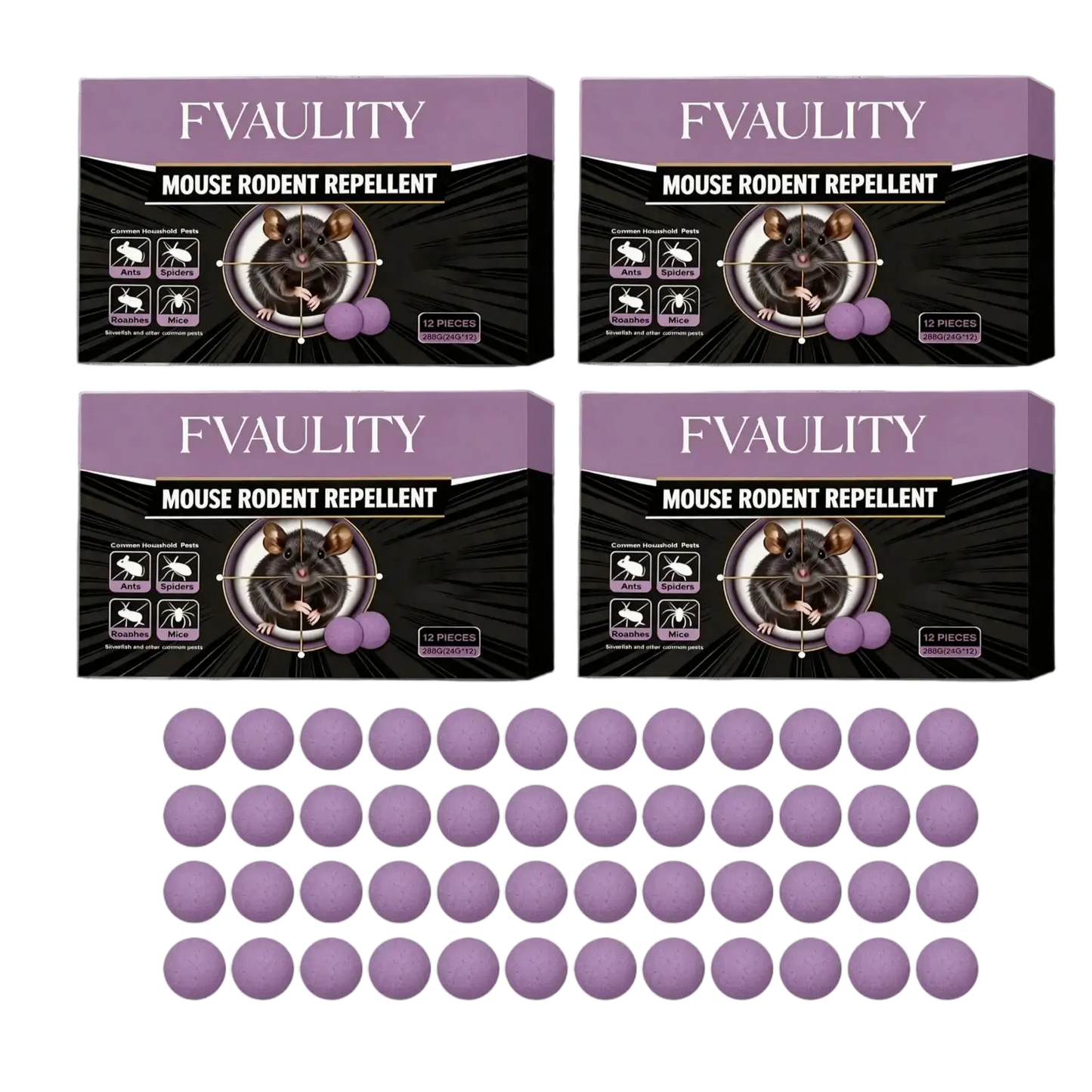 π 12-Pack Rodent Repellent Balls, Effective Pest Control Solution