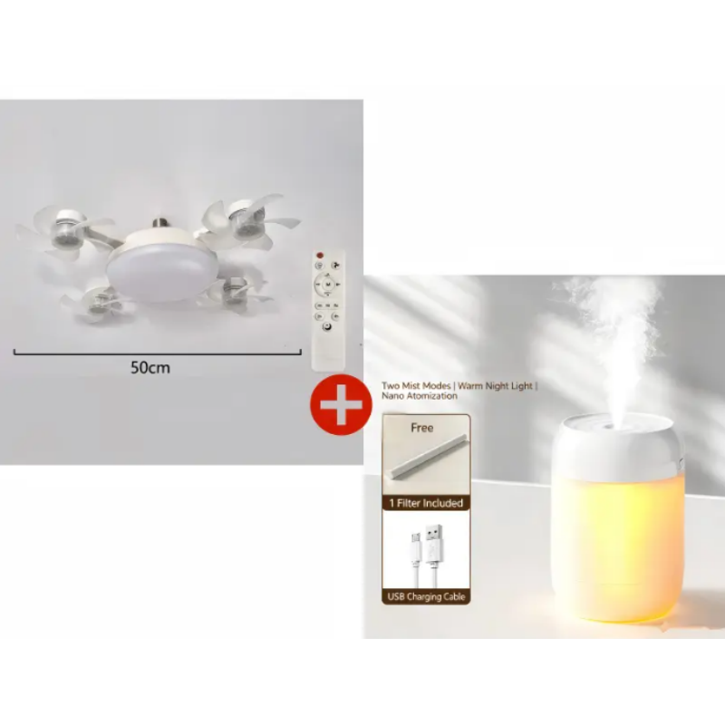 🌀New Socket Ceiling Fan Light – 2‑in‑1 Silent LED Fan with Remote Control, Energy‑Saving Cooling & Lighting Combo for Home Bedroom