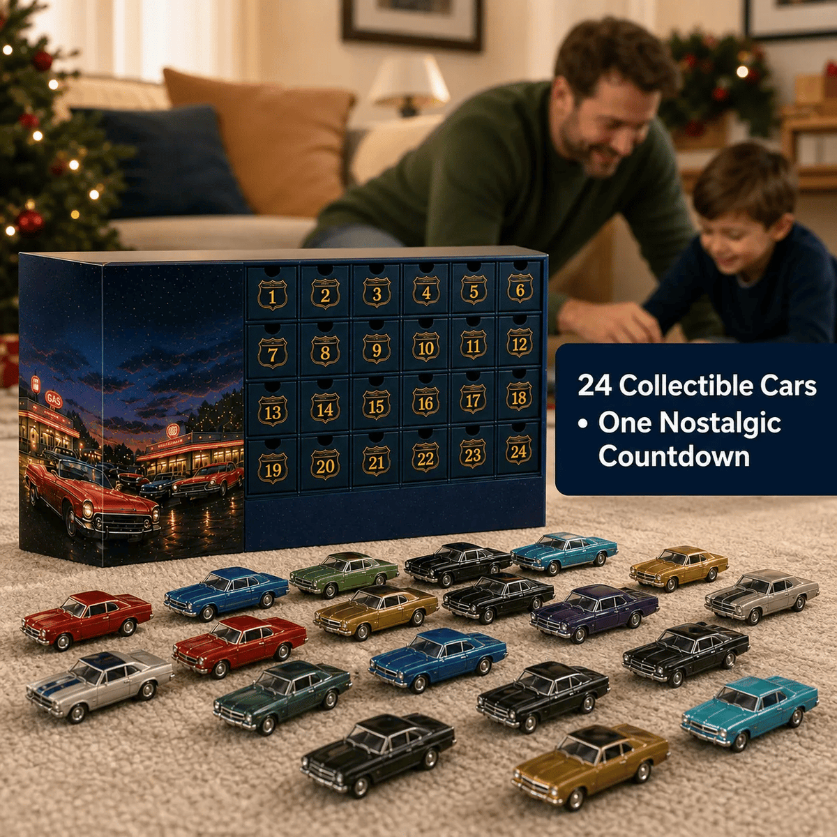 đđ24 Days of Classic American Cars Advent Calendar â 24 Vintage Ride Collectibles for Car Lovers