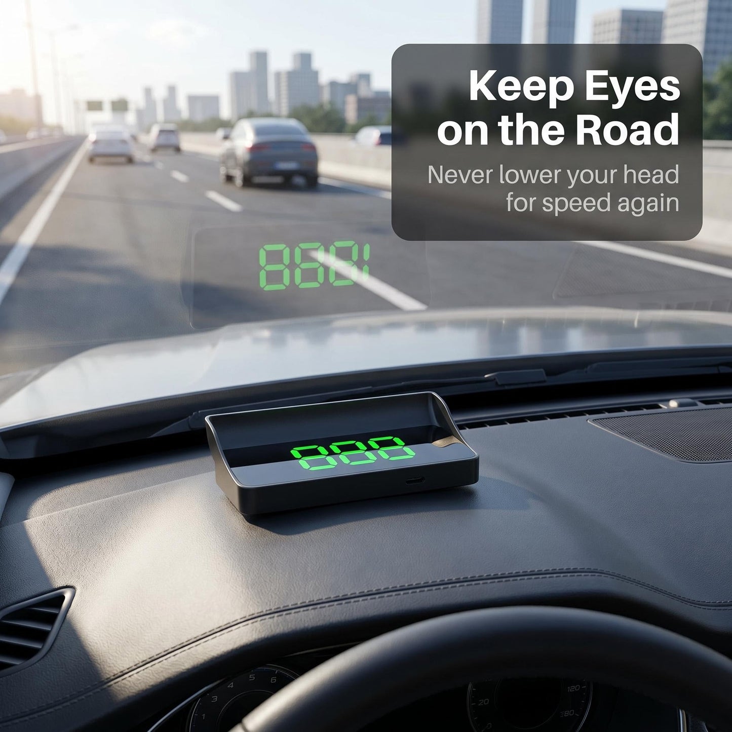 GPS Car HUD Digital Speedometer – Clear MPH/KM/H Display