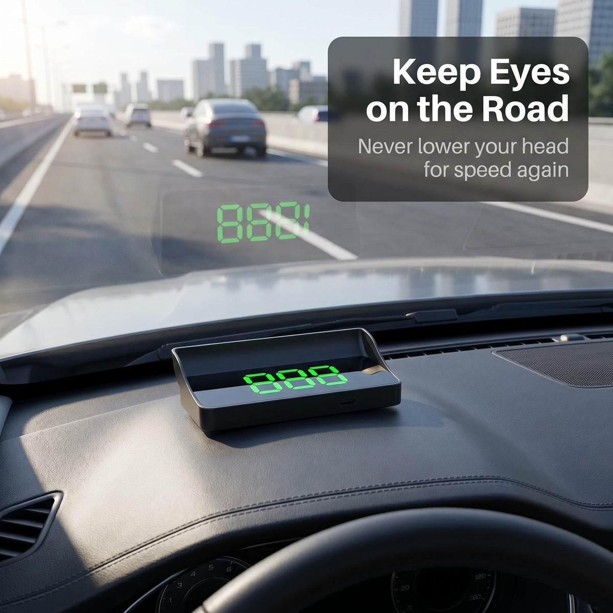 GPS Car HUD Digital Speedometer – Clear MPH/KM/H Display