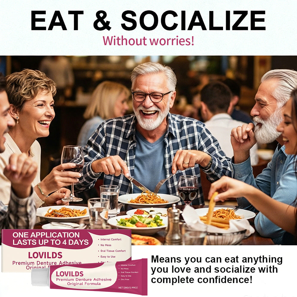 🦷 LOVILDS FirmHold Adhesive – No Slip, Lasts 4 Days🦷