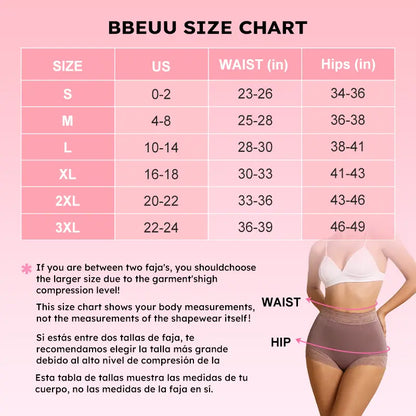 High-Waisted Briefs 3pcs for Women – Tummy Control, Butt Lifting