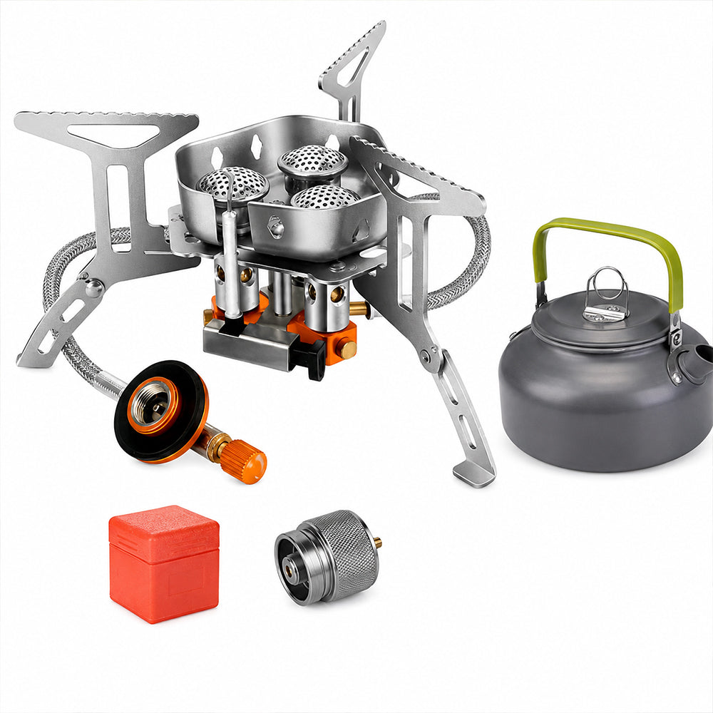 🔥Camping Gas Burner – 5800W, Piezo Ignition, Windproof