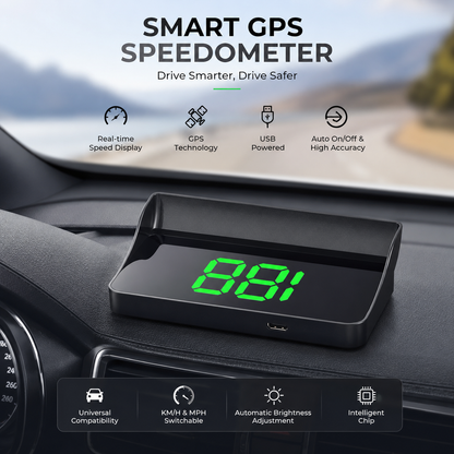 GPS Car HUD Digital Speedometer – Clear MPH/KM/H Display