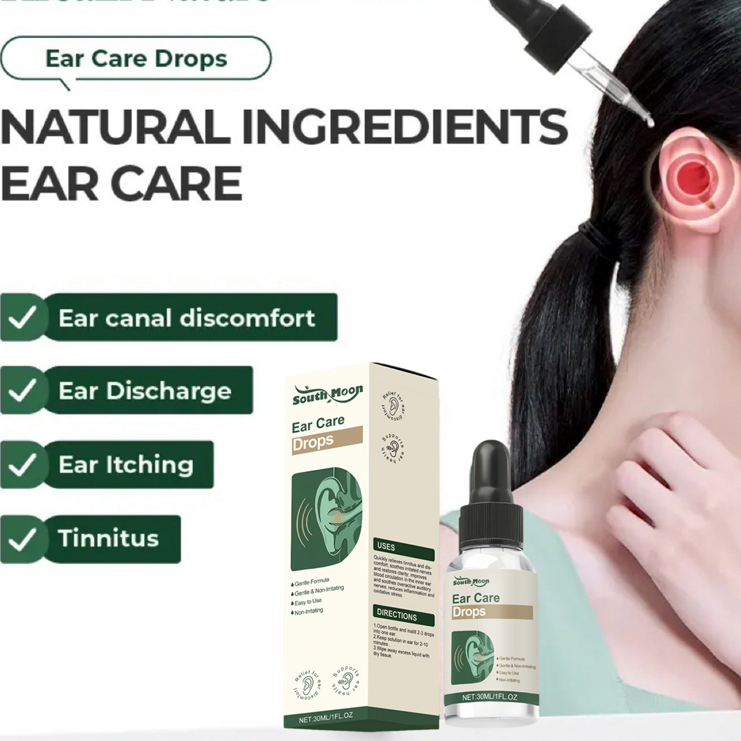 Ear Care Drops – Plant-Based Formula | FDA-Registered