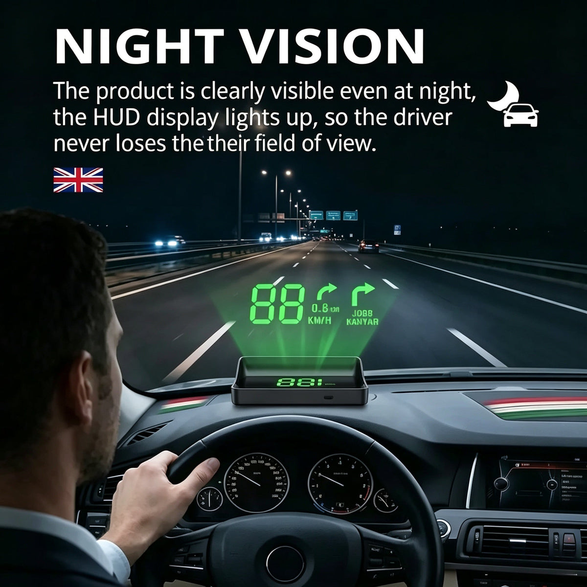 GPS Car HUD Digital Speedometer – Clear MPH/KM/H Display