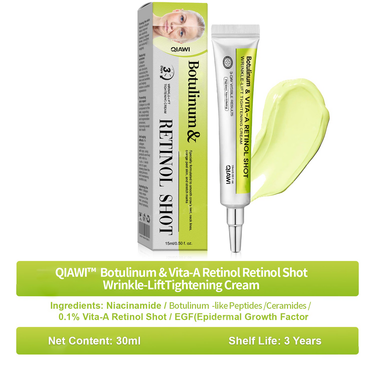 Final 3 Hours: 70%OFF🔥 Botulinum & Vita-A Retinol Shot Wrinkle-Lift Tightening cream✨