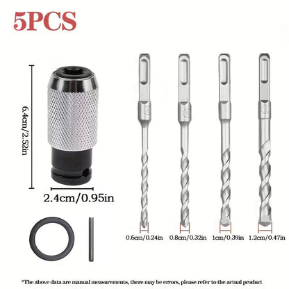 🔥Rotary Hammer Adapter with Impact Drill Bits Set