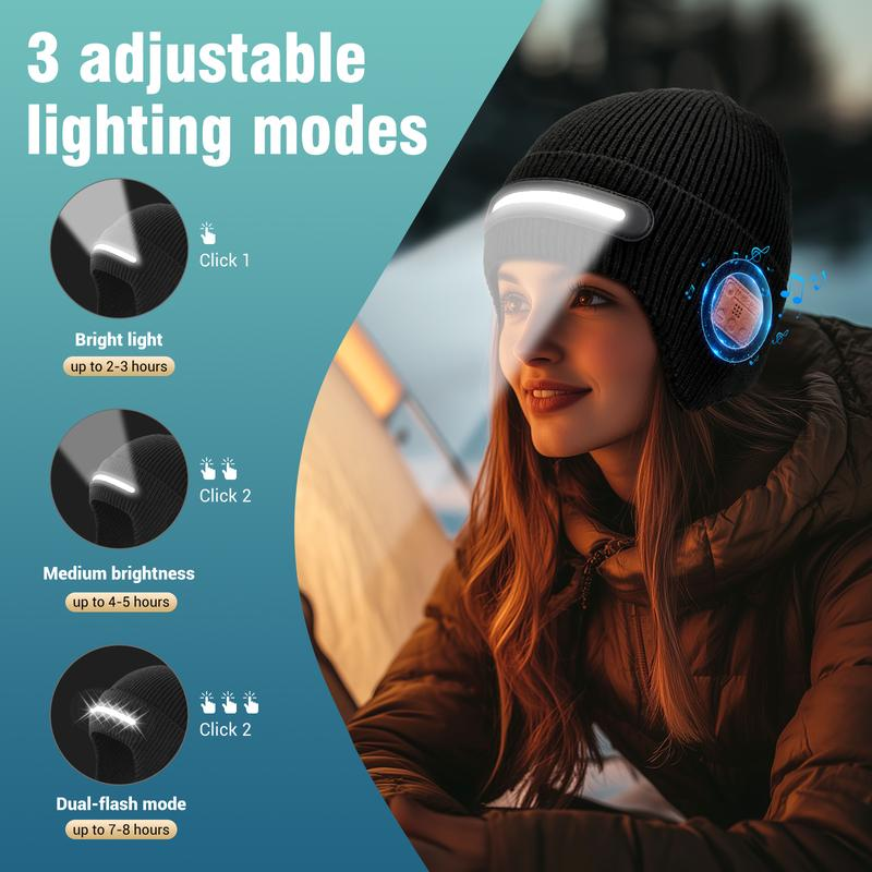 Three-Segment LED Light Smart Music Hat