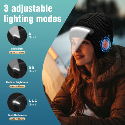 Three-Segment LED Light Smart Music Hat