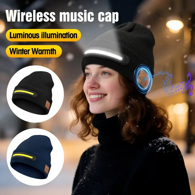 Three-Segment LED Light Smart Music Hat