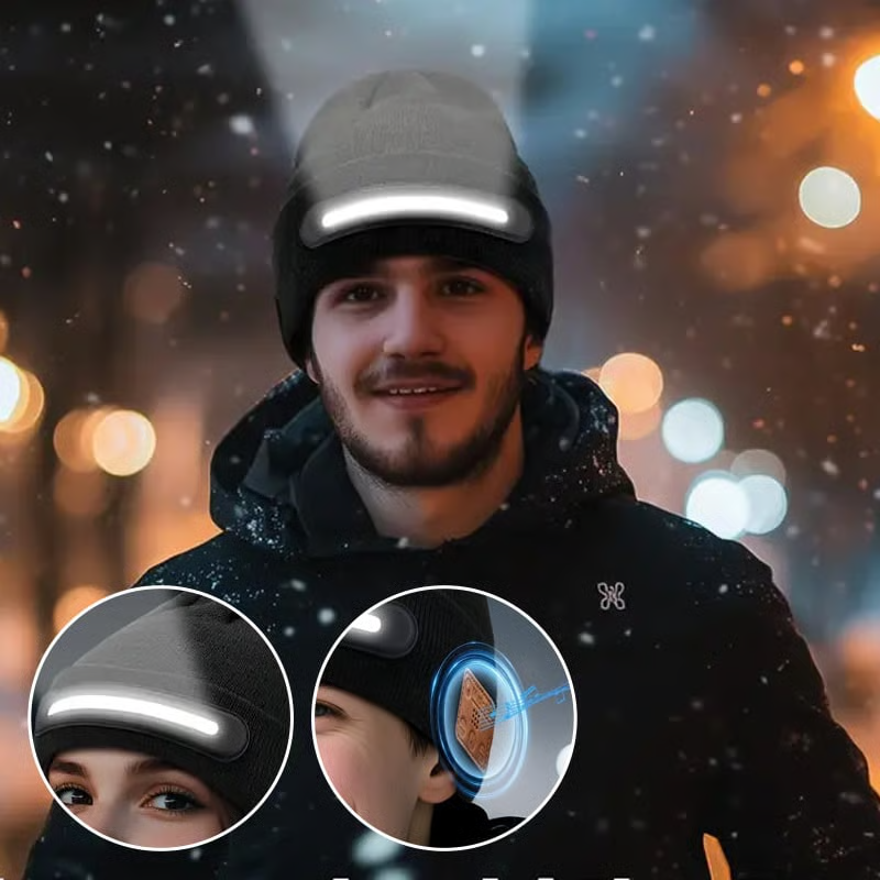 Three-Segment LED Light Smart Music Hat