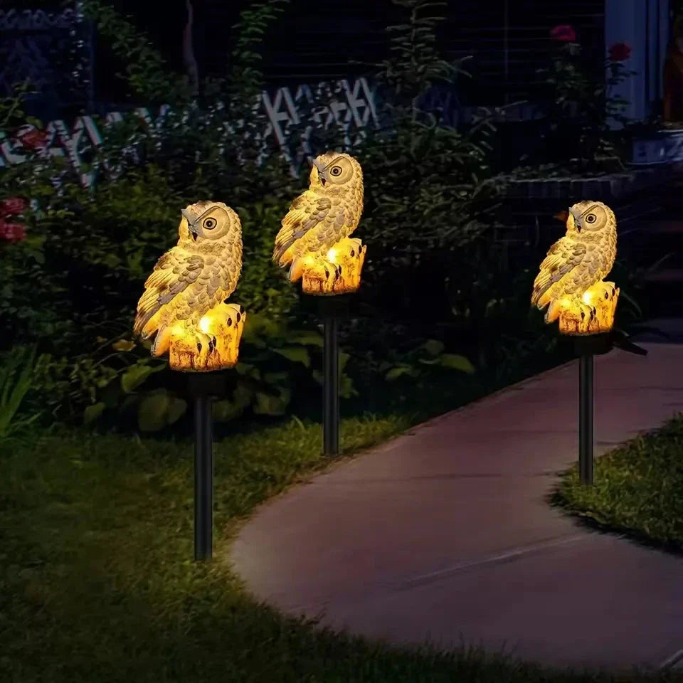 🦉Brighten your garden path today Solar Owl Pathway Light