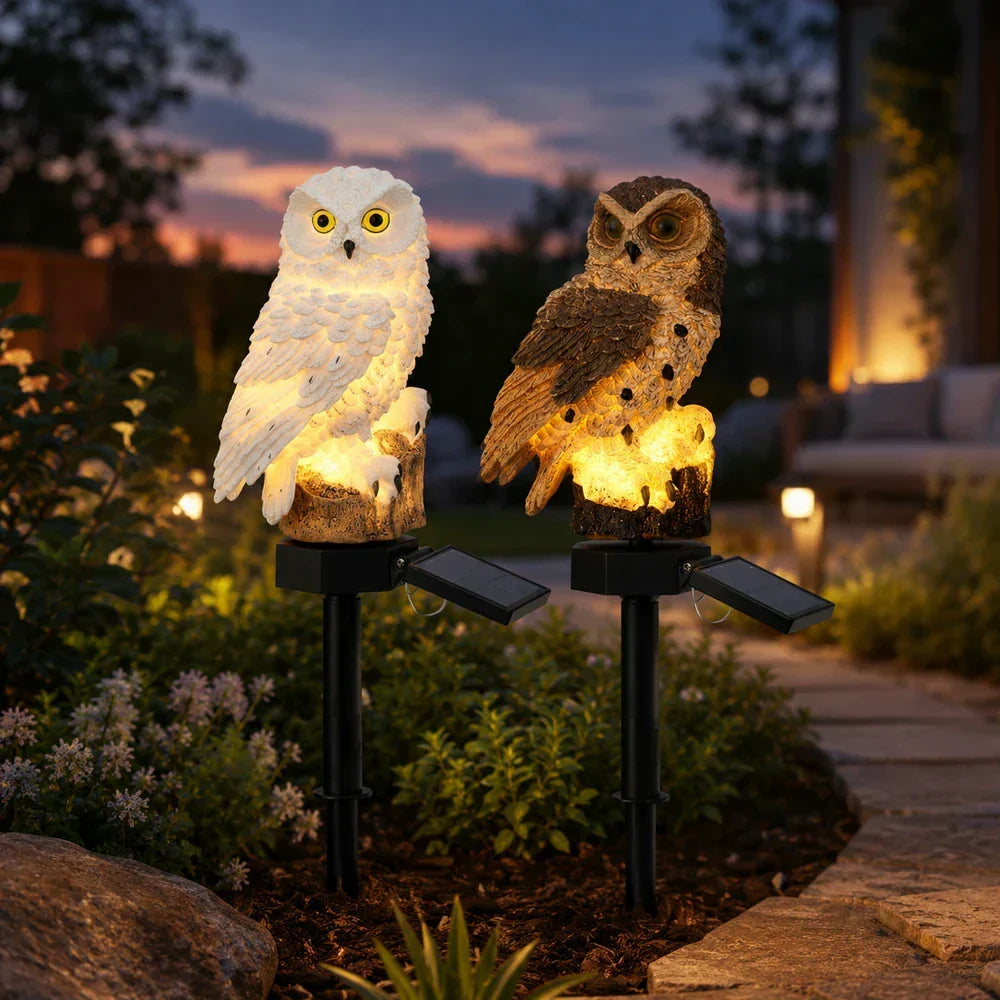 🦉Brighten your garden path today Solar Owl Pathway Light