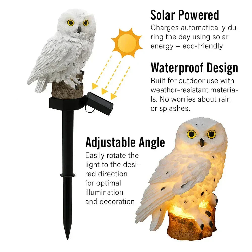 🦉Brighten your garden path today Solar Owl Pathway Light