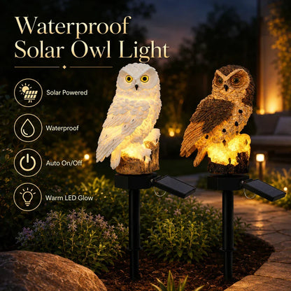 🦉Brighten your garden path today Solar Owl Pathway Light