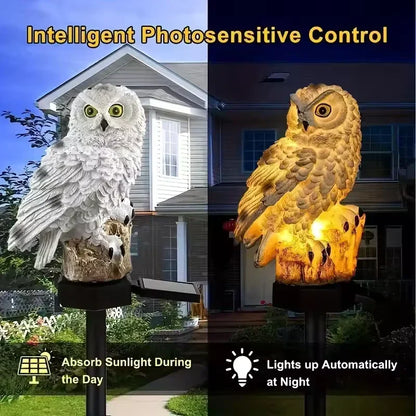 🦉Brighten your garden path today Solar Owl Pathway Light