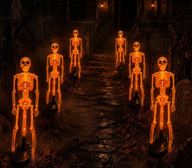 🎃Halloween Early Bird Special 50% OFF 💀Skeleton Solar Light Garden Stake