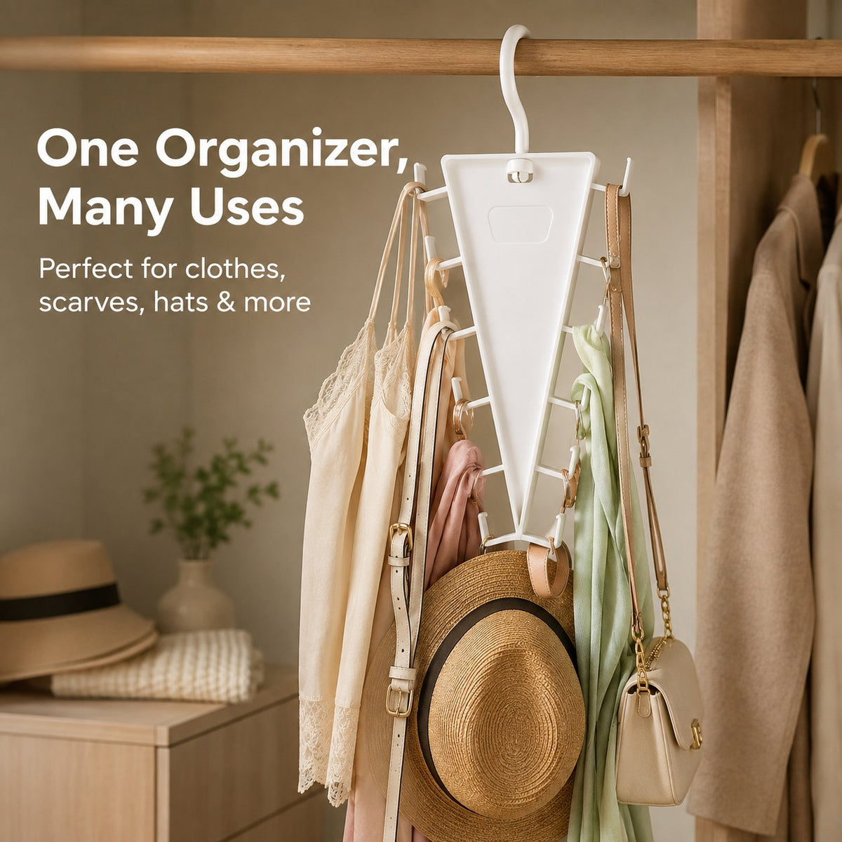 Rotating V-Shaped Accessory Hanger