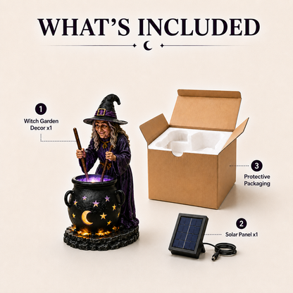 🪄Halloween Witch Glowing Cauldron Solar Light