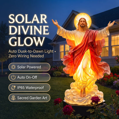 🔥Solar-Powered Illuminated Jesus Garden Statue