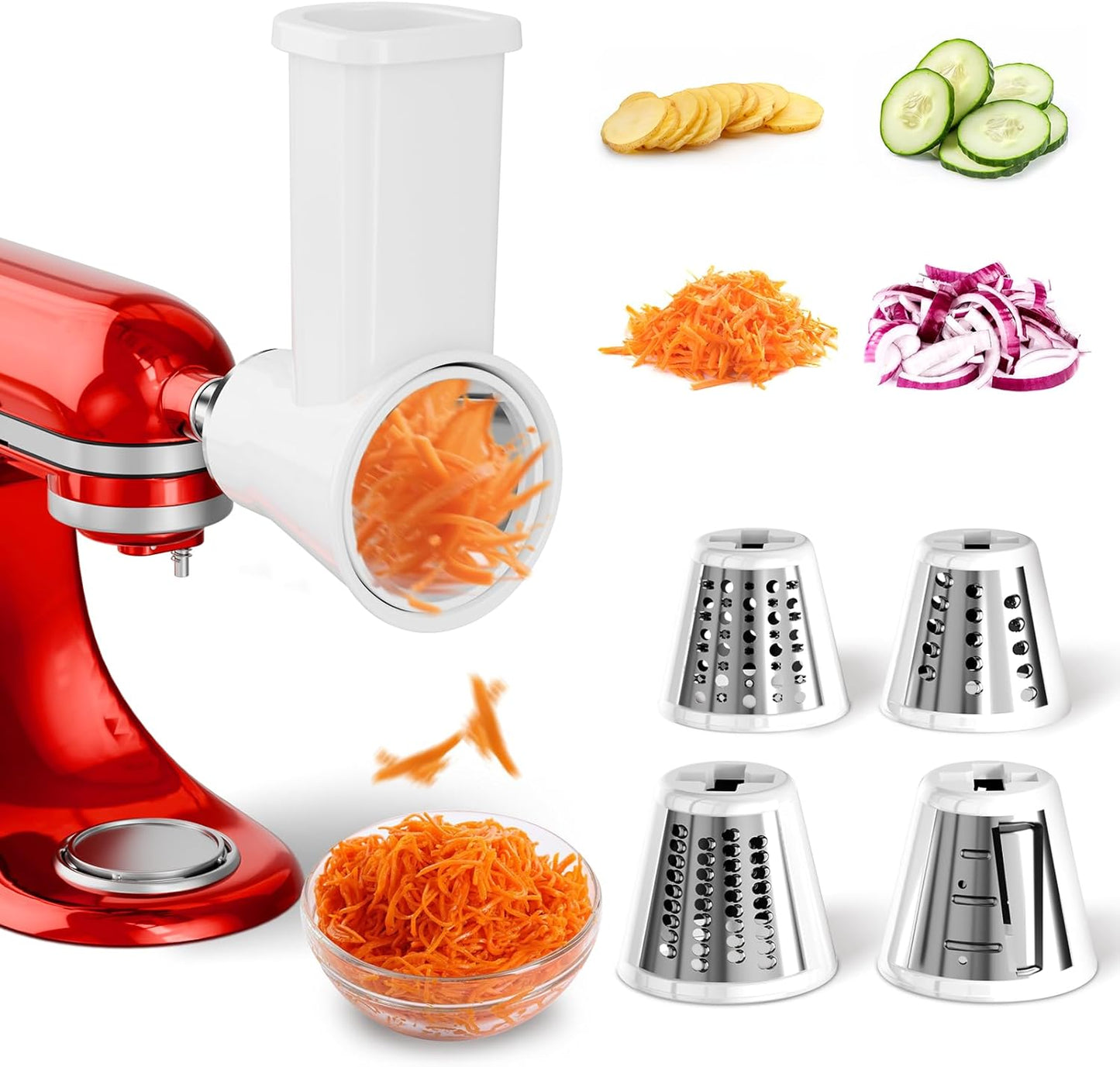 🧀 Premium Slicing and Shredding Attachments for Stand Mixers