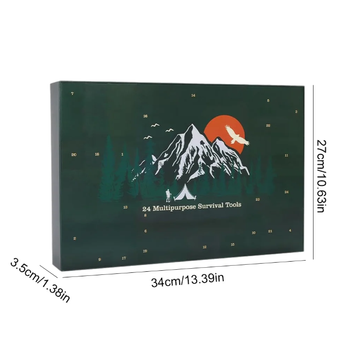 Vicigift 2025 Outdoor Survival 24-Tool Kit Advent Calendar