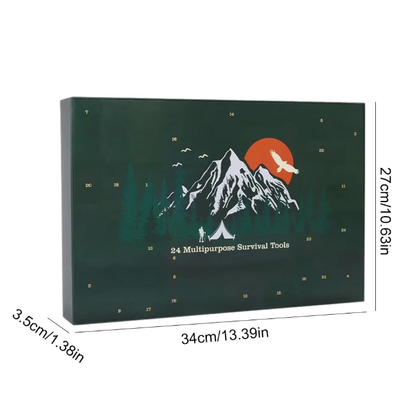 Vicigift 2025 Outdoor Survival 24-Tool Kit Advent Calendar