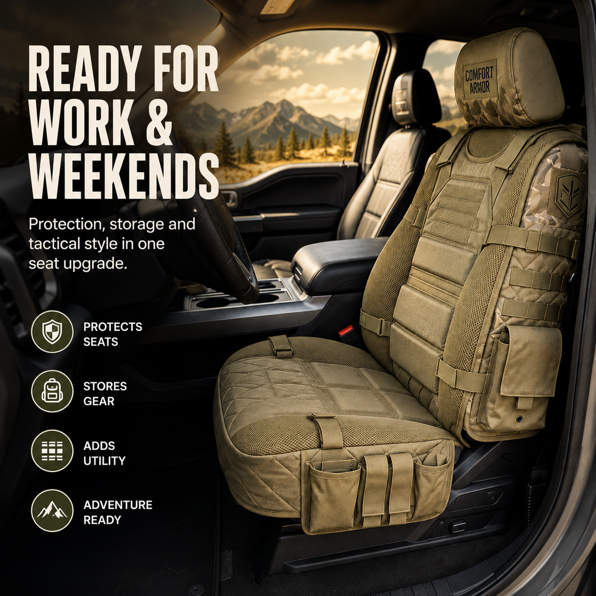 Car Seat Cover Organizer – Rugged Protection & Smart Storage