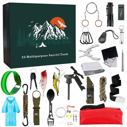 Vicigift 2025 Outdoor Survival 24-Tool Kit Advent Calendar