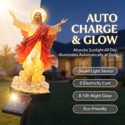 🔥Solar-Powered Illuminated Jesus Garden Statue