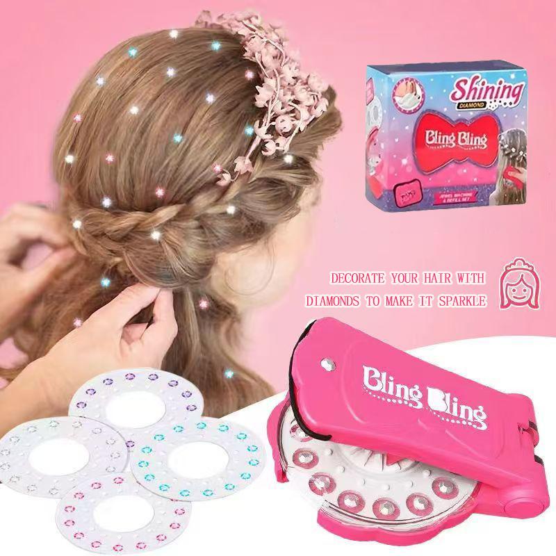 💎Glitter Diamond Styling Tools Hair Gemstone Styling Set