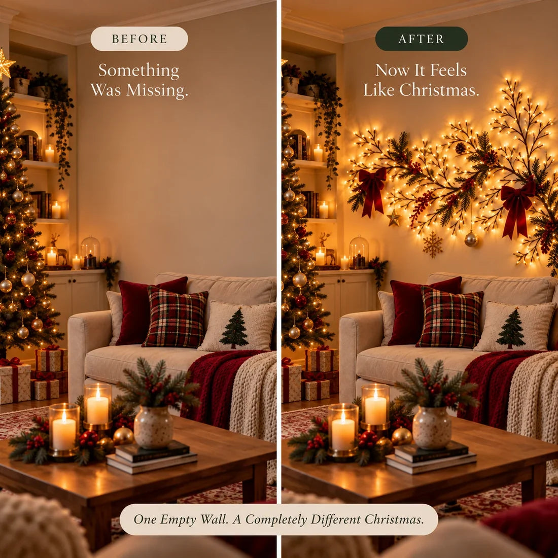 🔥Flexible LED Branch Lights | Remote-Controlled Holiday Wall Decor