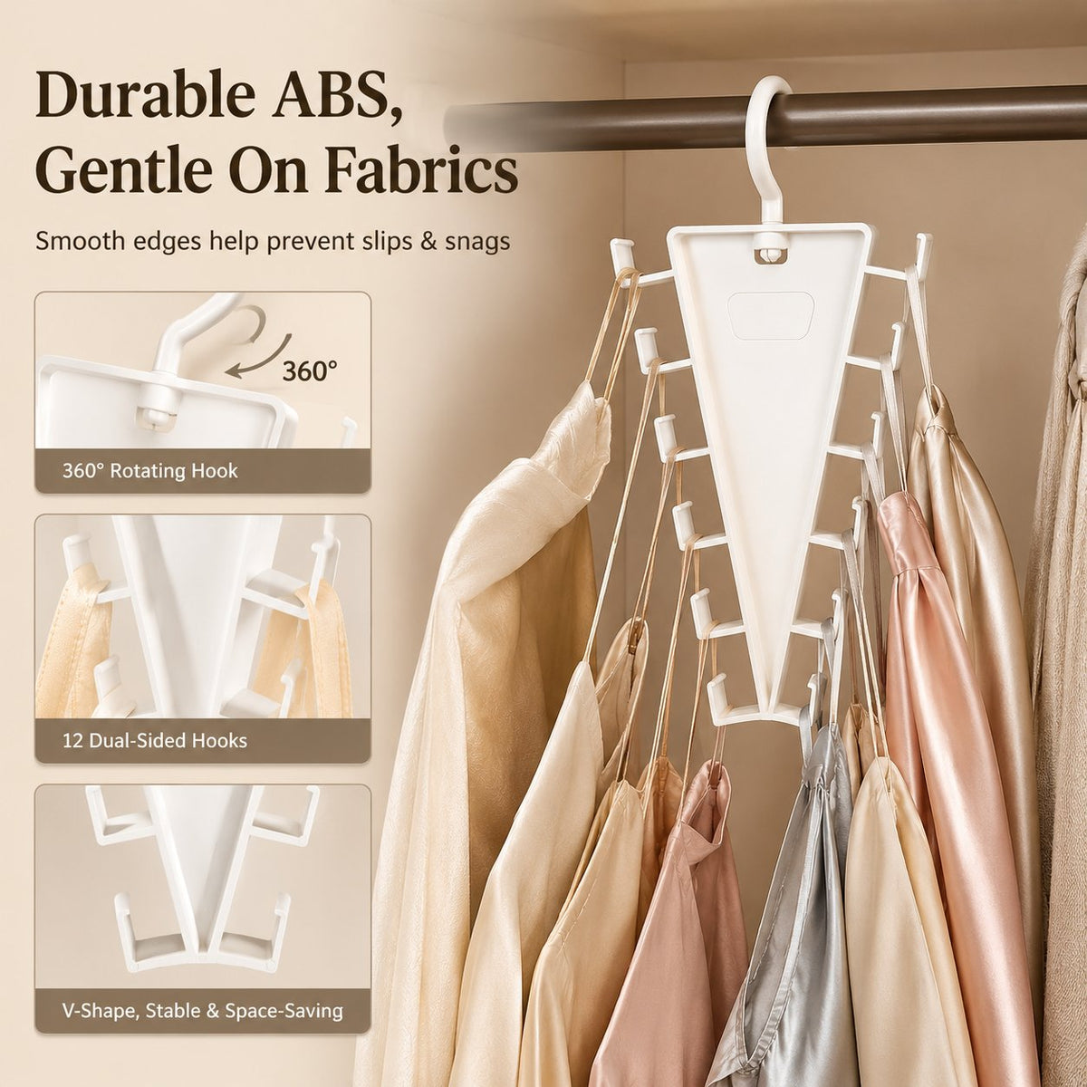 Rotating V-Shaped Accessory Hanger