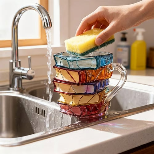 Hand-painted Book Coffee Cup