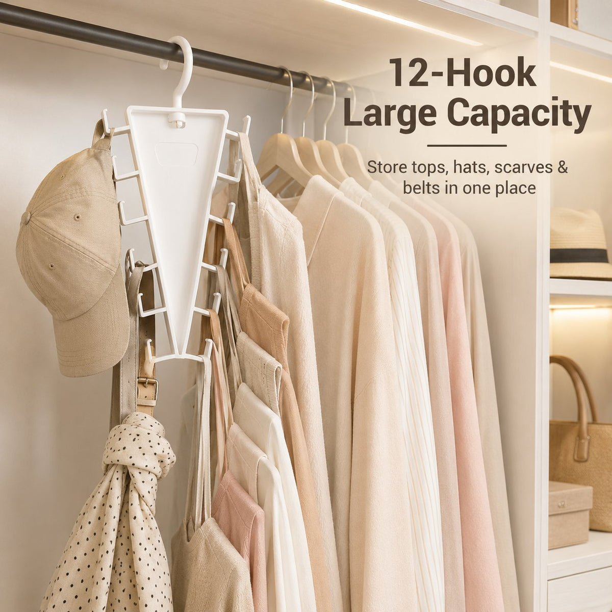 Rotating V-Shaped Accessory Hanger