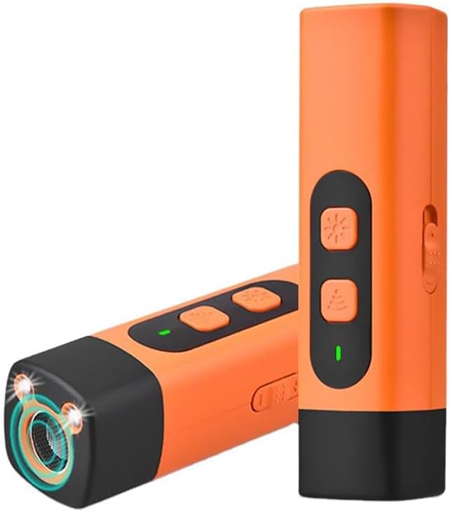 Dog Bark Deterrent Stop Barking Device Convertible Ultrasonic Bark Control Device with LED Flashlight - Ideal for Indoor & Outdoor