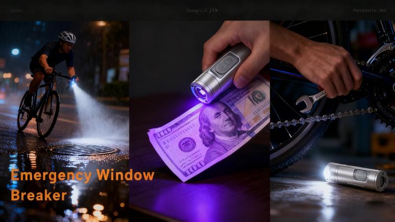 🔦Pocket Rechargeable EDC Flashlight: 500-lumen mini keychain flashlight