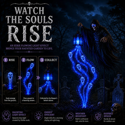 🎁Heute 50 % Rabatt🎁💀Animierte „Soul Harvester“-Gartenleuchte für Halloween