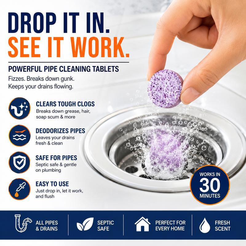 Powerful Pipe Declogging & Cleaning Tablets🔥