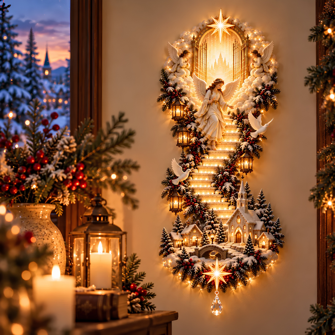 ✨ LAST DAY – 50% OFF! ✝️ Jesus Light Of Heaven Christmas Wall Hanging 🎄