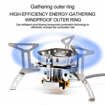 🔥Camping Gas Burner – 5800W, Piezo Ignition, Windproof