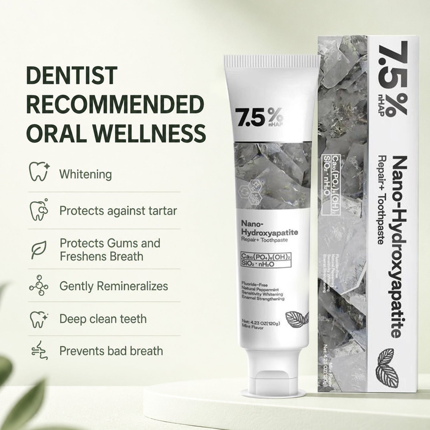 Hydroxyapatite Remineralizing Toothpaste