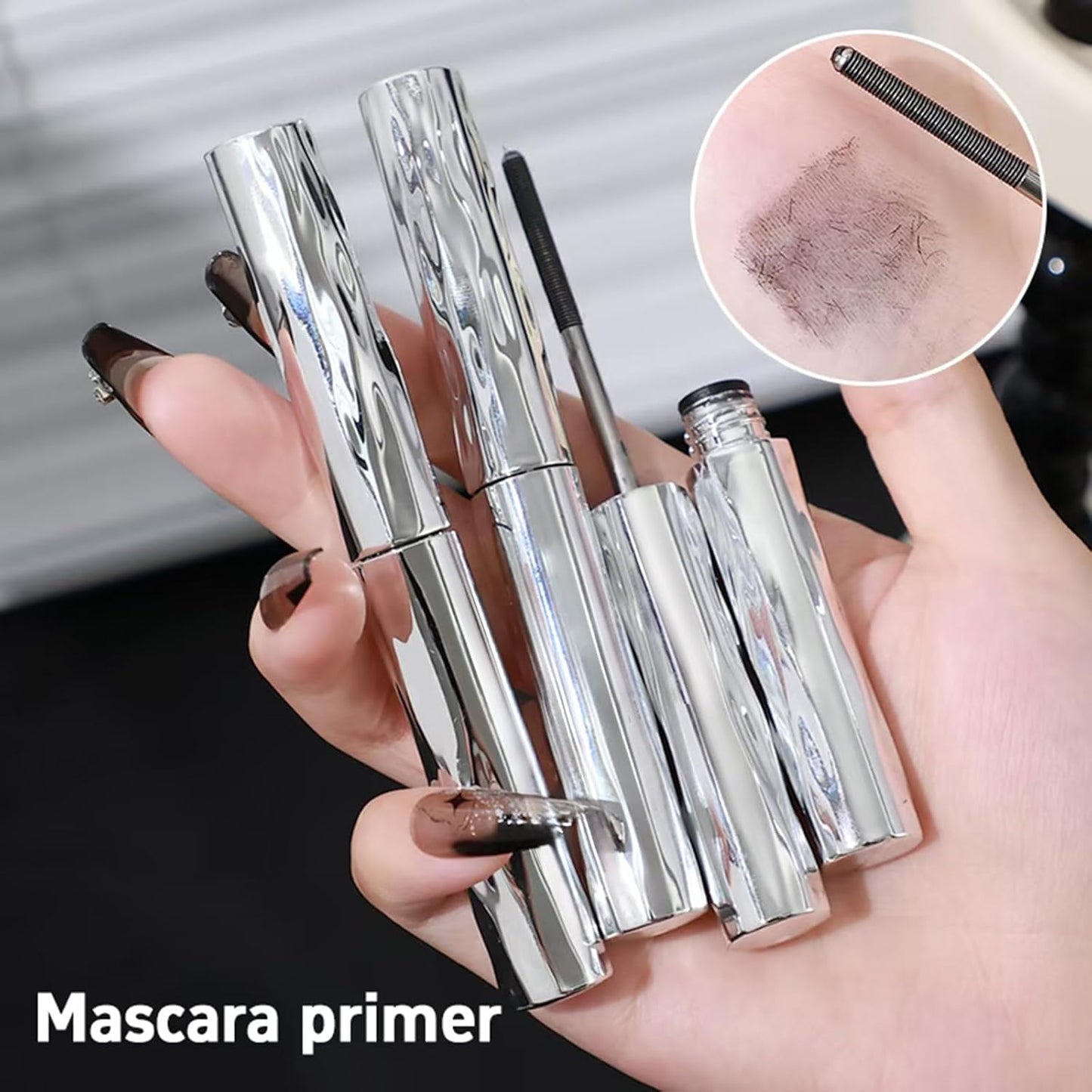 Iron Wand Mascara - Telescopic Tubing Mascara, Liquid LashExtensions Effect, Waterproof & Long-Lasting, No Flaking,No Clumping, 3D Curling Wand for Bold, Defined Lashes(Black)