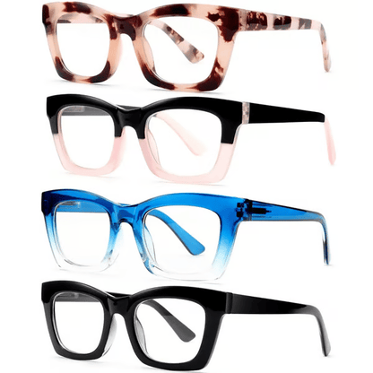 👓Anti Blue Light Glasses Set 4 Pairs Oprah Style Unisex Reading Glasses