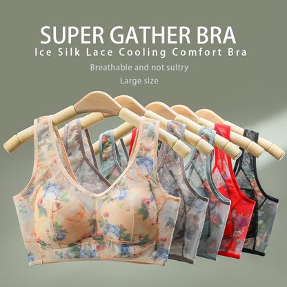 🎁 Super gather bra | Ice Silk Lace Cooling Comfort Bra