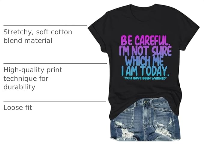 Show Your Personality 🤣 Funny Slogan Graphic T‑Shirt, Perfect For Daily & Gathering