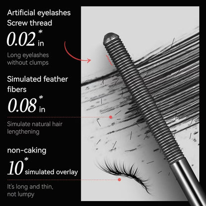 Iron Wand Mascara - Telescopic Tubing Mascara, Liquid LashExtensions Effect, Waterproof & Long-Lasting, No Flaking,No Clumping, 3D Curling Wand for Bold, Defined Lashes(Black)