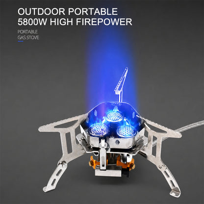 🔥Camping Gas Burner – 5800W, Piezo Ignition, Windproof